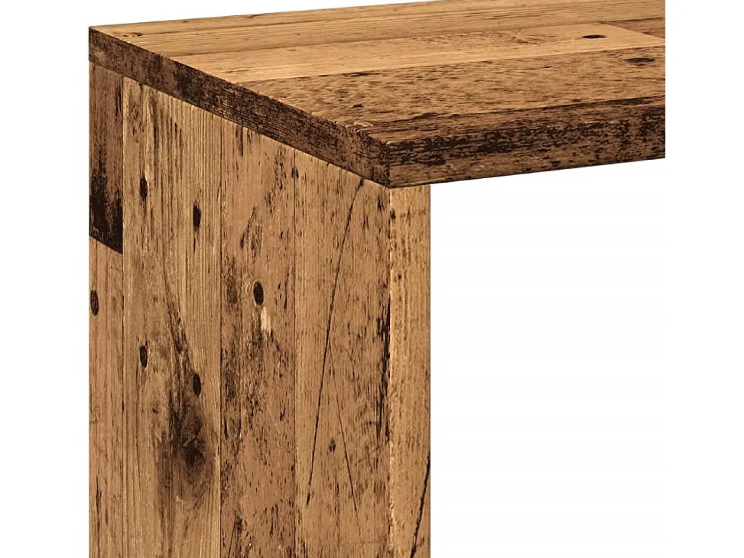 Librería divisor madera ingeniería envejecida 69,5x29x69,5 cm
