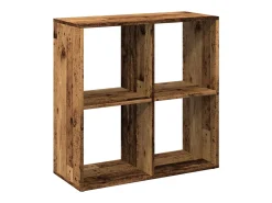 Librería divisor madera ingeniería envejecida 69,5x29x69,5 cm