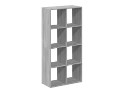 Librería divisor madera ingeniería gris Sonoma 69,5x29x137,5 cm