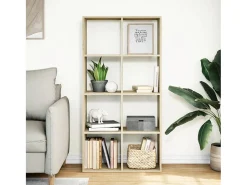 Librería divisor madera ingeniería roble Sonoma 69,5x29x137,5cm