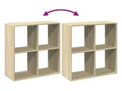 Librería divisor madera ingeniería roble Sonoma 69,5x29x69,5 cm