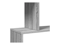 Librería divisora 6 niveles madera gris Sonoma 70x24x193 cm