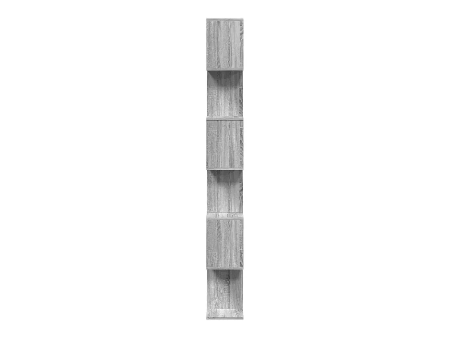 Librería divisora 6 niveles madera gris Sonoma 70x24x193 cm