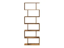 Librería divisora 6 niveles madera envejecida 70x24x193 cm