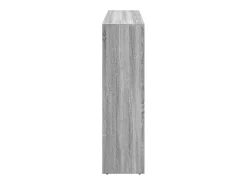 Librería divisora 3 niveles madera gris Sonoma 137,5x29x103,5cm