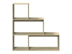 Librería divisora 3 niveles madera roble Sonoma 123x29x123 cm