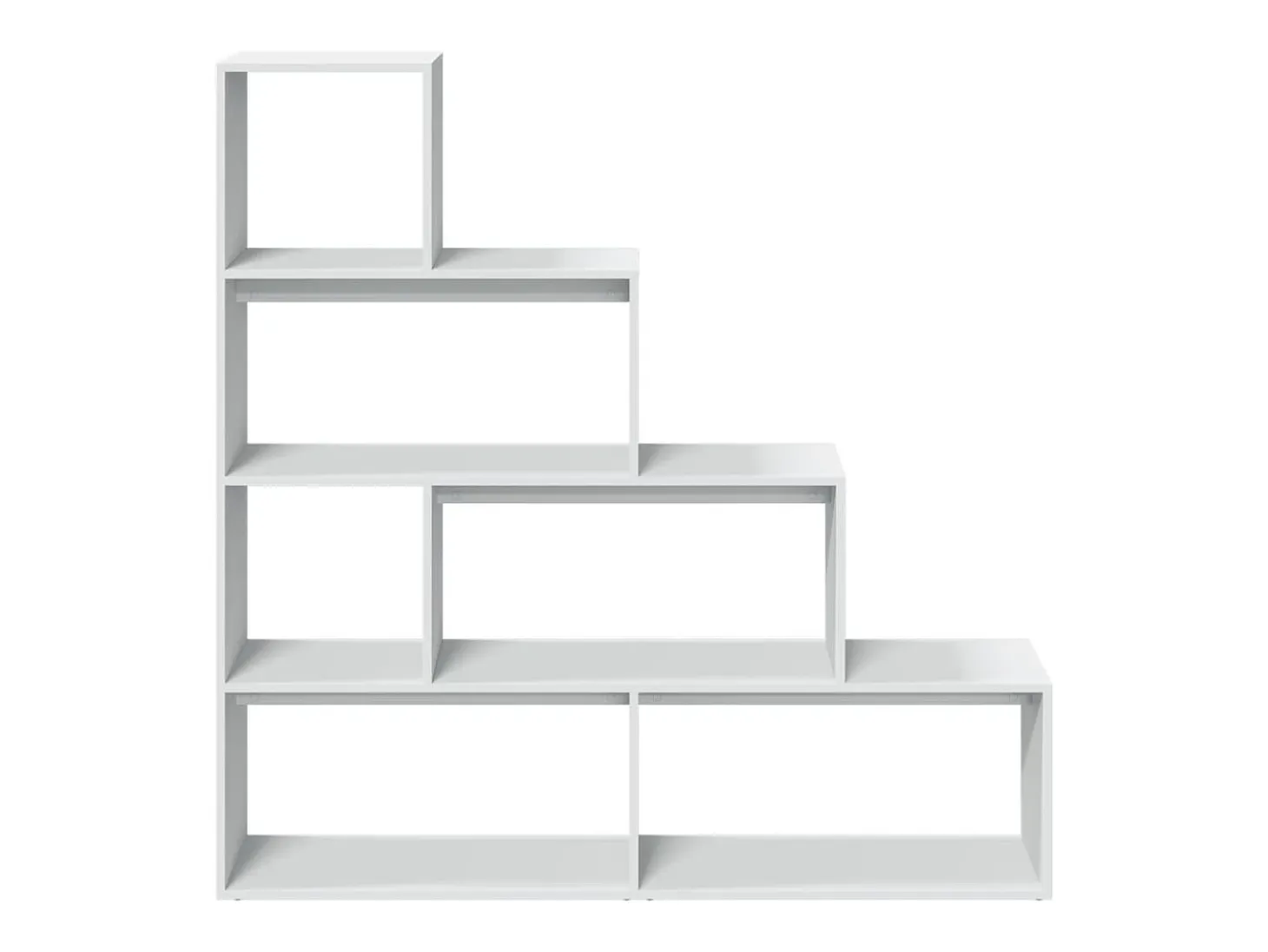 Librería divisora 4 niveles madera blanca 143,5x29x143,5 cm