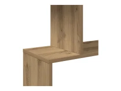 Librería divisora 3 niveles madera roble artisan 70x24x97 cm