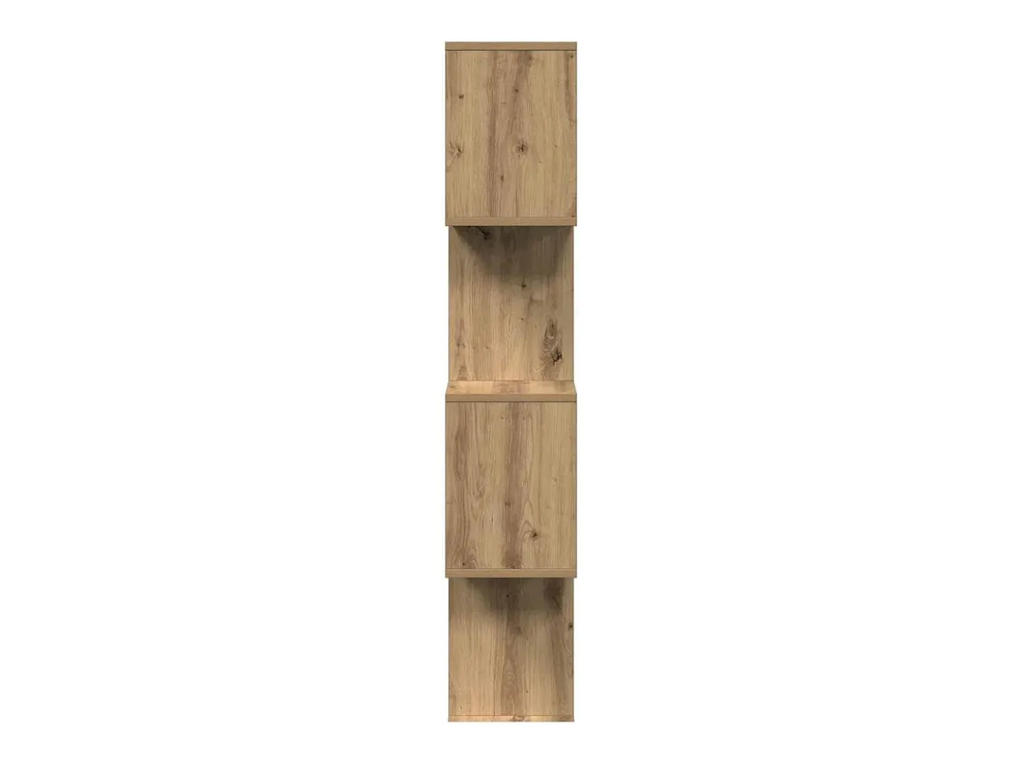 Librería divisora 4 niveles madera roble artisan 70x24x129 cm