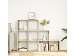 Librería divisora 3 niveles madera Sonoma 137,5x29x103,5 cm