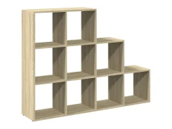 Librería divisora 3 niveles madera Sonoma 137,5x29x103,5 cm