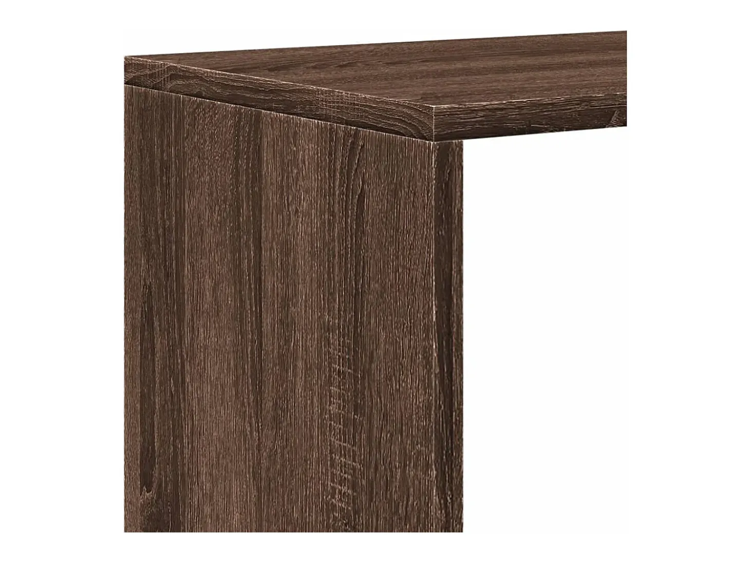 Librería divisora 3 niveles madera marrón roble 123x29x123 cm
