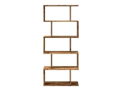 Librería divisora 5 niveles madera envejecida 70x24x161 cm