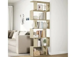 Librería divisora 6 niveles madera roble Sonoma 70x24x193 cm