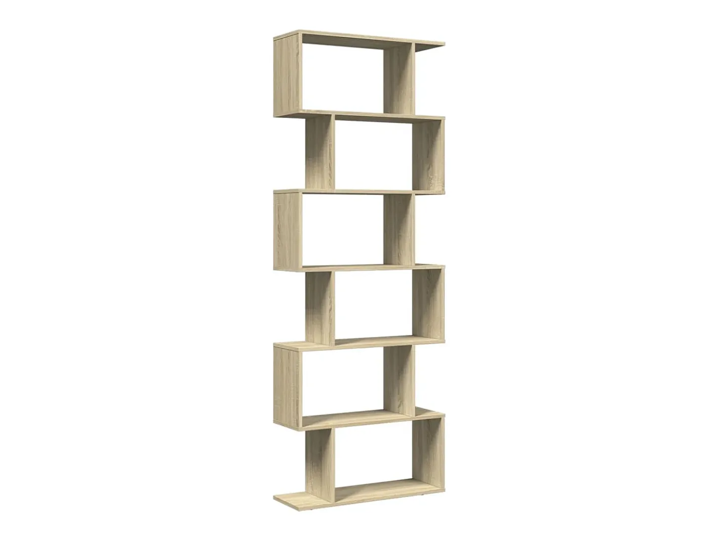 Librería divisora 6 niveles madera roble Sonoma 70x24x193 cm
