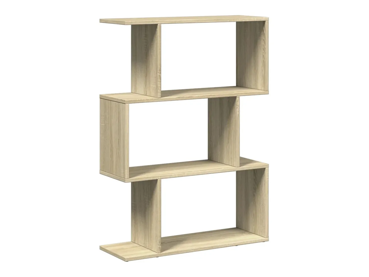 Librería divisora 3 niveles madera roble Sonoma 70x24x97 cm