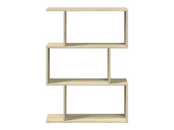 Librería divisora 3 niveles madera roble Sonoma 70x24x97 cm