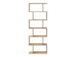 Librería divisora 6 niveles madera roble artisan 70x24x193 cm