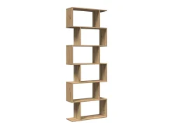 Librería divisora 6 niveles madera roble artisan 70x24x193 cm