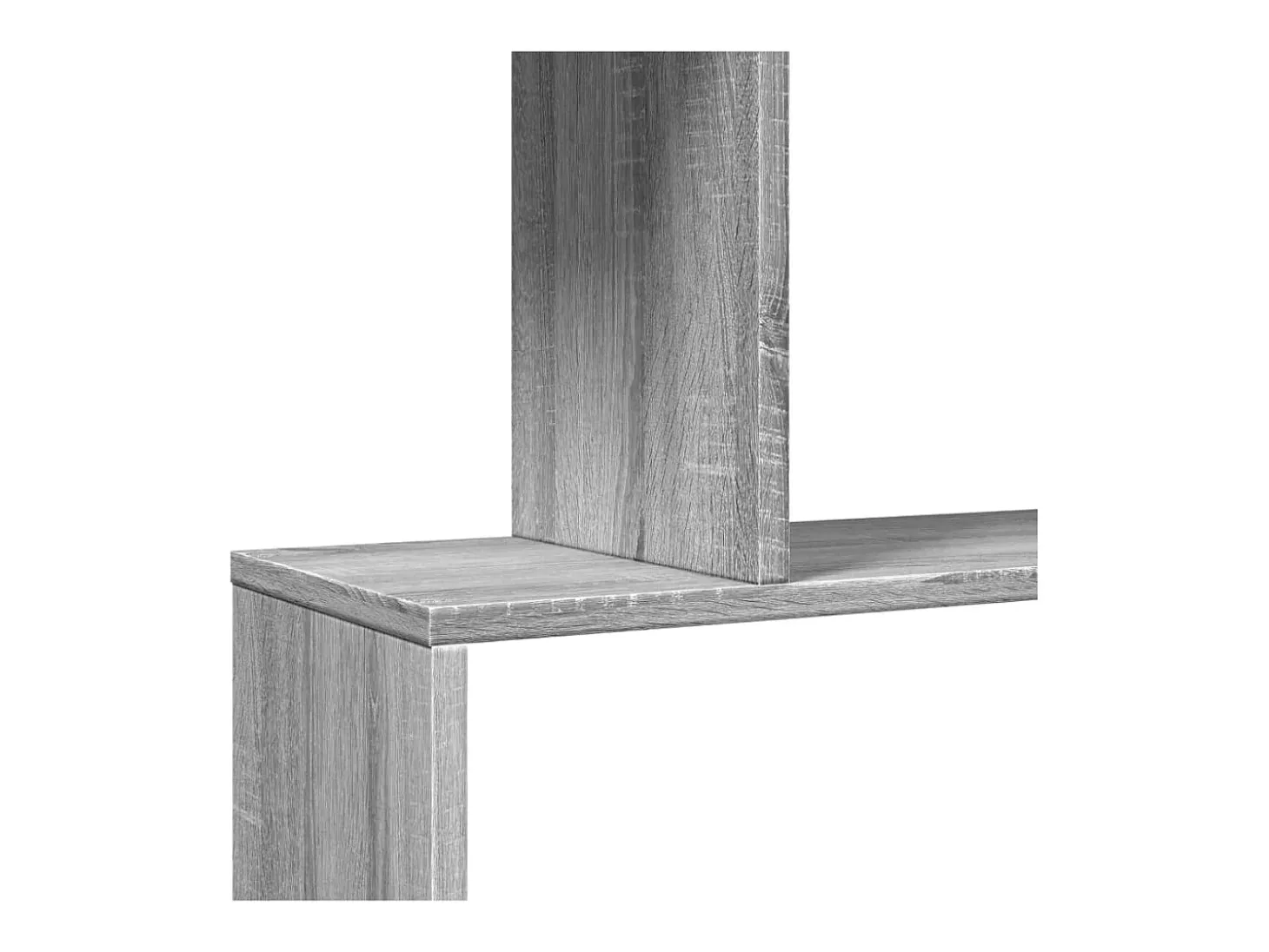 Librería divisora 3 niveles madera gris Sonoma 70x24x97 cm