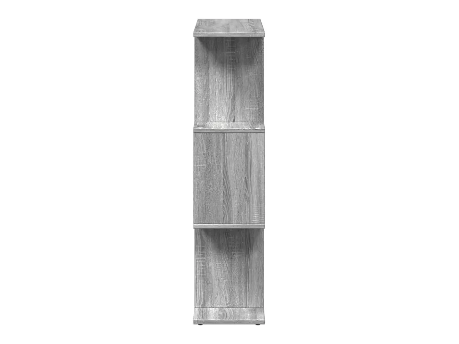 Librería divisora 3 niveles madera gris Sonoma 70x24x97 cm
