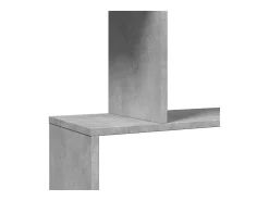 Librería divisora 3 niveles madera gris hormigón 70x24x97 cm