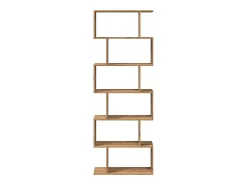 Librería divisora 6 niveles madera roble artisan 70x24x193 cm