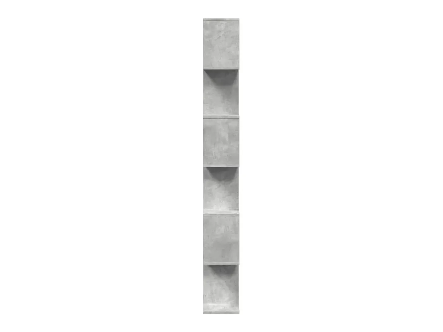 Librería divisora 6 niveles madera gris hormigón 70x24x193 cm