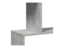 Librería divisora 6 niveles madera gris hormigón 70x24x193 cm