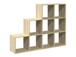 Librería divisora 3 niveles madera Sonoma 137,5x29x103,5 cm