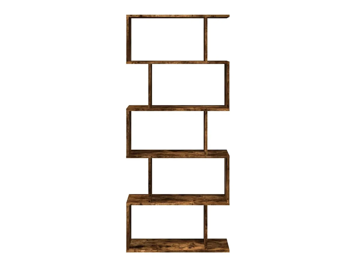 Librería divisora 5 niveles madera roble ahumado 70x24x161 cm
