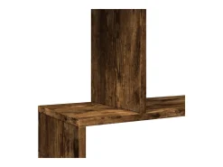 Librería divisora 4 niveles madera roble ahumado 70x24x129 cm