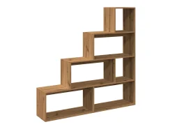 Librería divisora 4 niveles roble artisan 143,5x29x143,5 cm