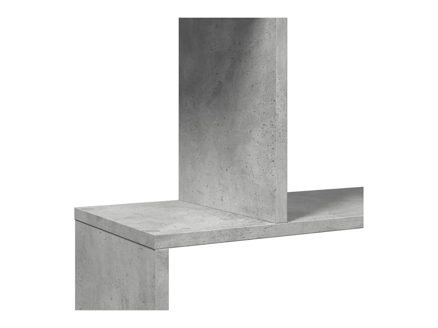 Librería divisora 4 niveles madera gris hormigón 70x24x129 cm