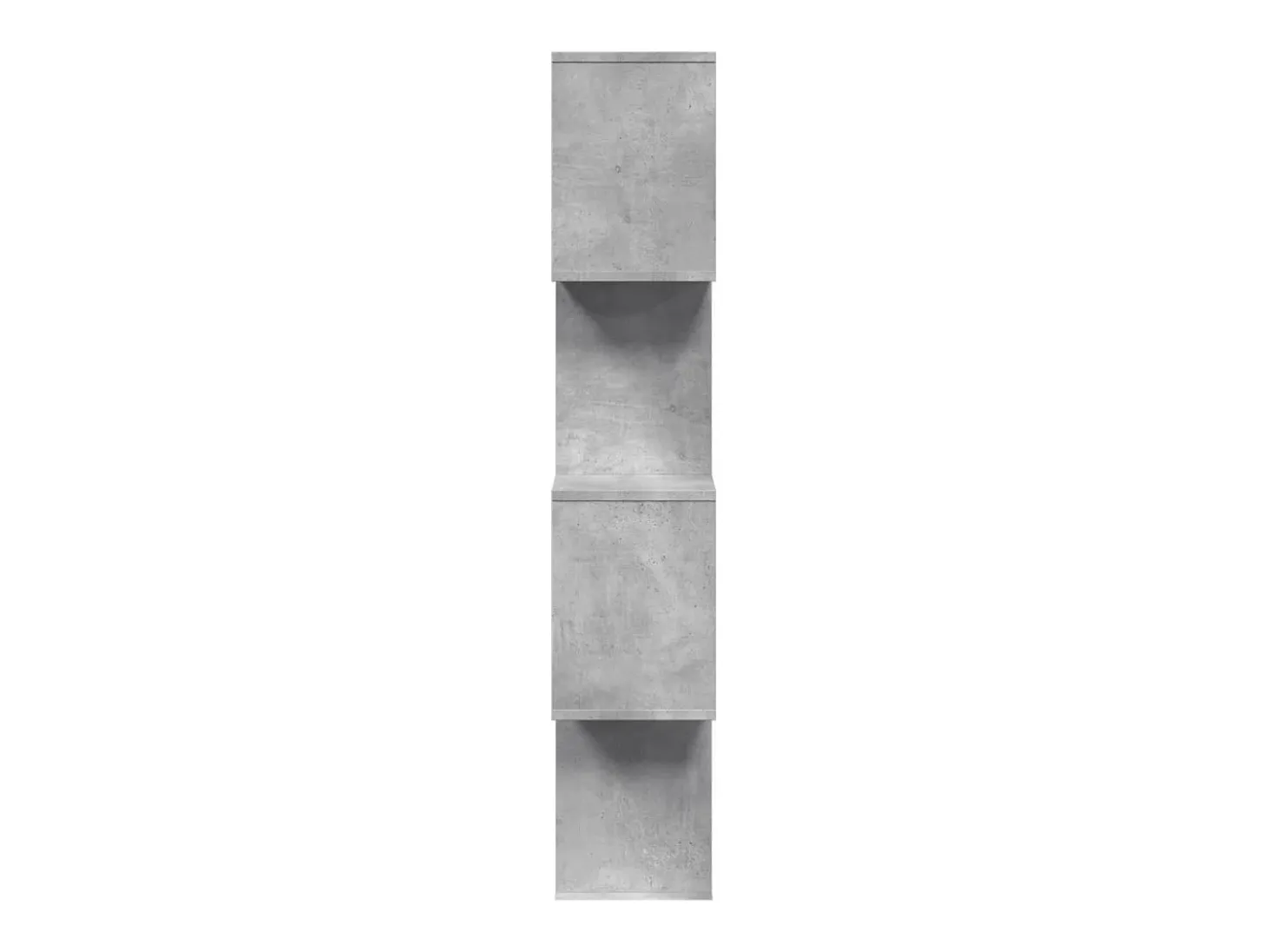Librería divisora 4 niveles madera gris hormigón 70x24x129 cm