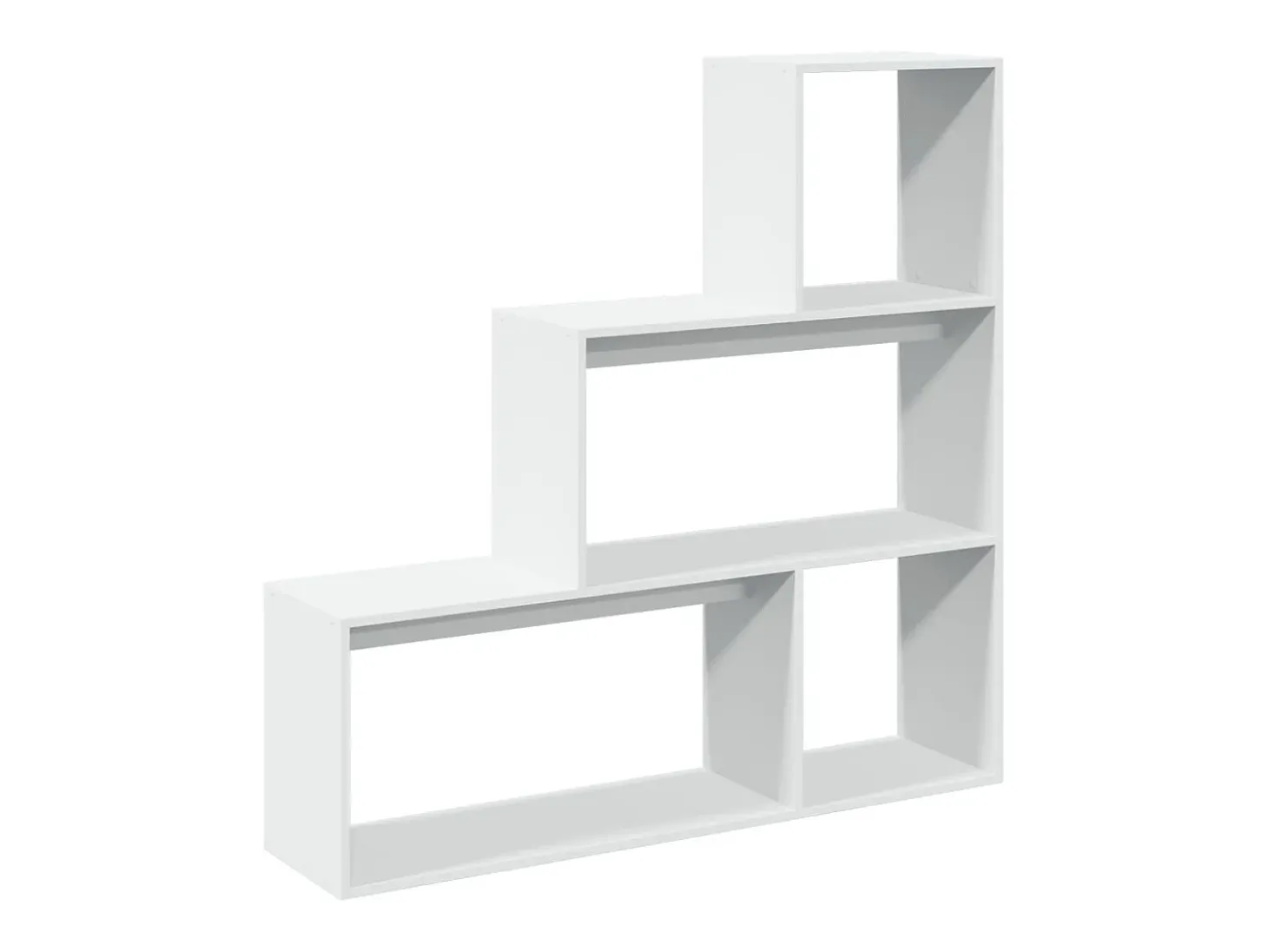 Librería divisora 3 niveles madera blanca 123x29x123 cm