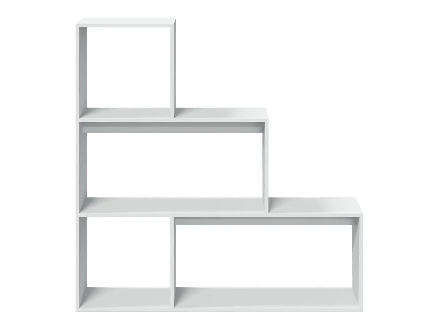 Librería divisora 3 niveles madera blanca 123x29x123 cm
