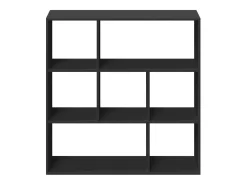 Librería divisora madera de ingeniería negra 102x29x103,5 cm
