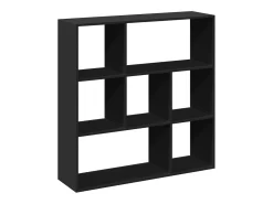 Librería divisora madera de ingeniería negra 102x29x103,5 cm