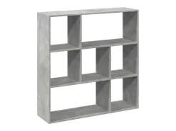Librería divisora madera gris hormigón 102x29x103,5 cm