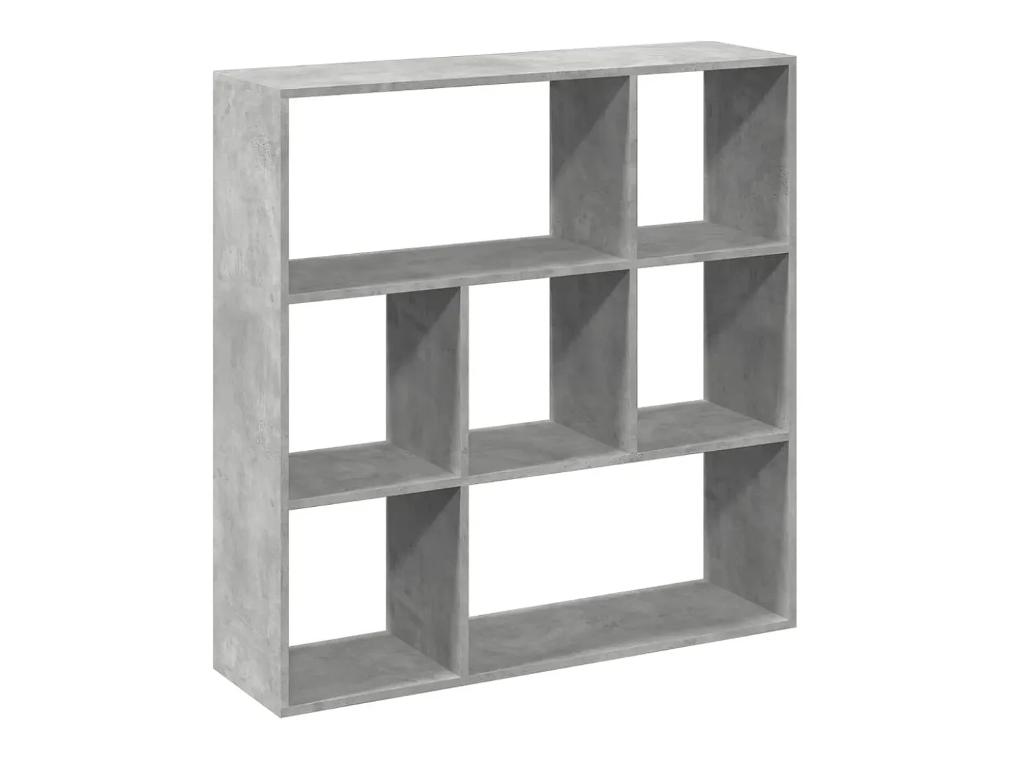 Librería divisora madera gris hormigón 102x29x103,5 cm