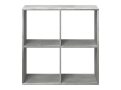Librería divisora madera gris hormigón 69,5x29x69,5 cm