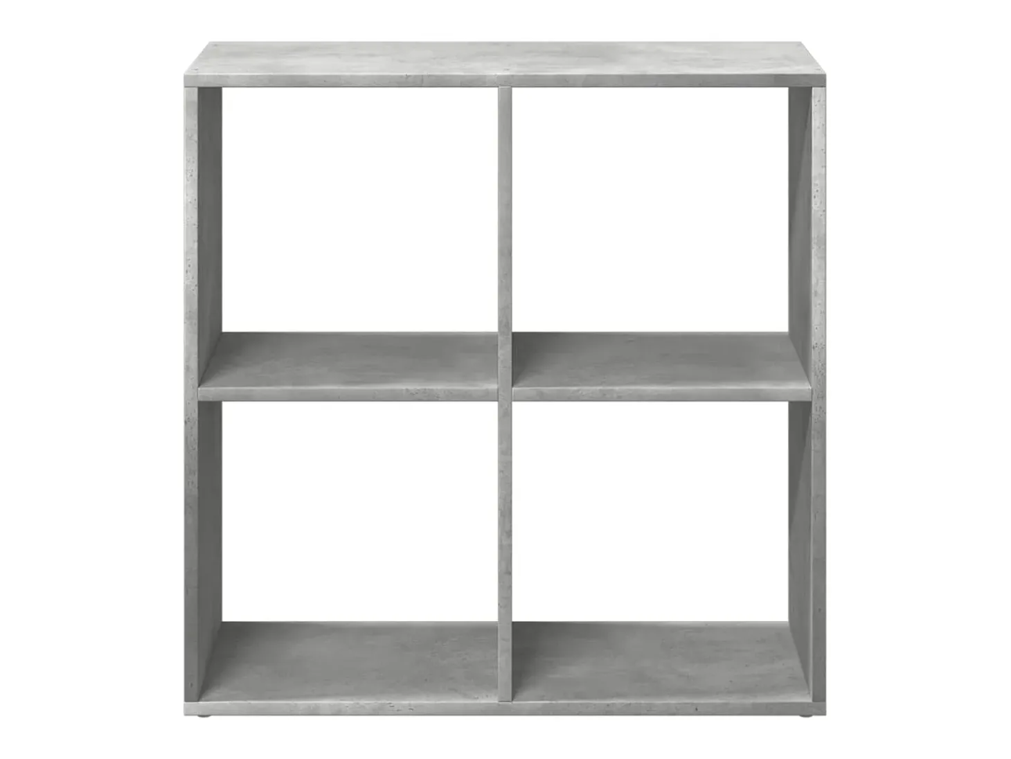 Librería divisora madera gris hormigón 69,5x29x69,5 cm