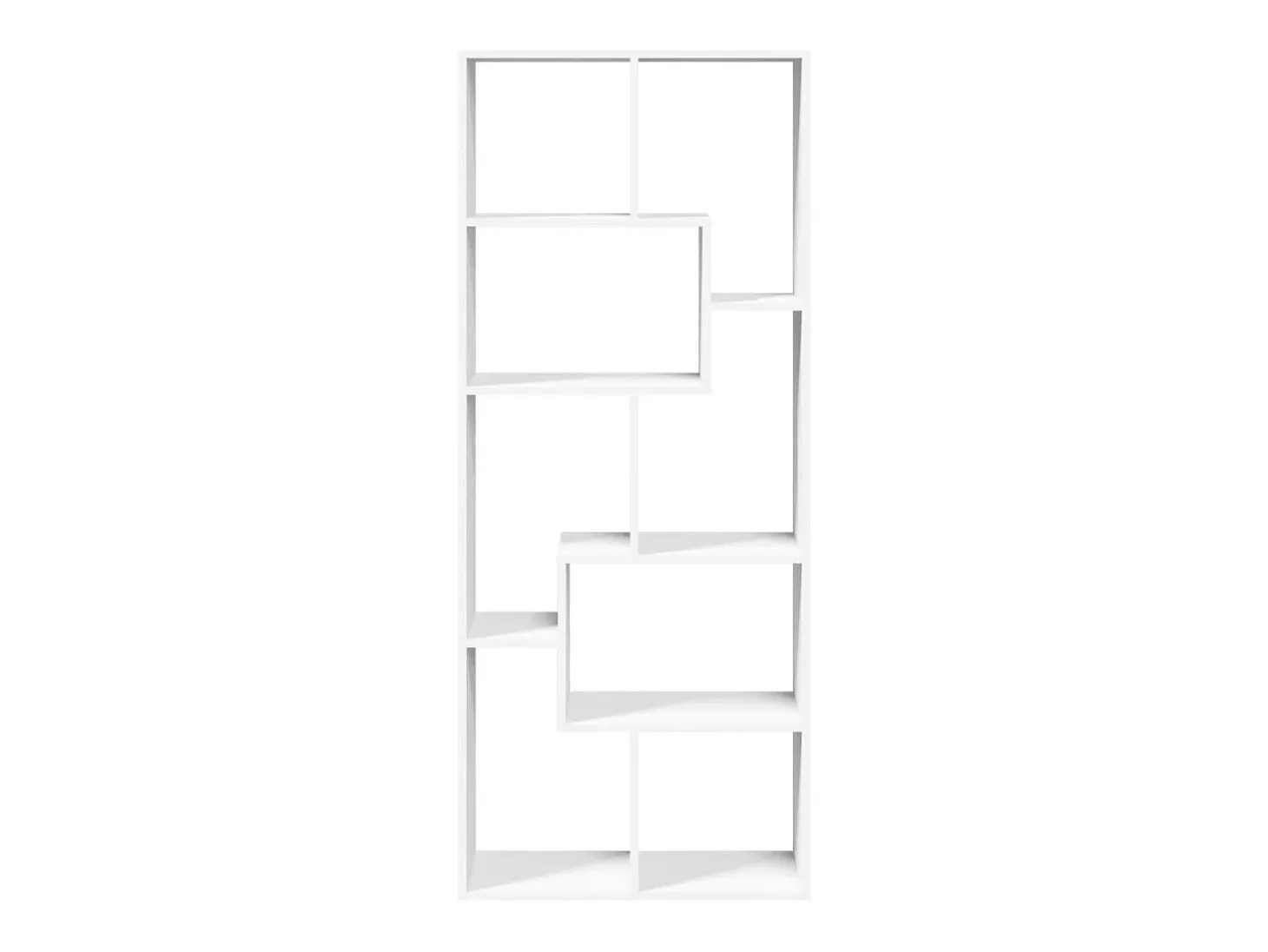 Librería divisora madera ingeniería blanca 67x25x161,5 cm