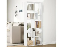 Librería divisora madera ingeniería blanca 67x25x161,5 cm