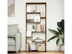 Librería divisora madera ingeniería envejecida 67x25x161,5 cm