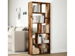 Librería divisora madera ingeniería envejecida 67x25x161,5 cm