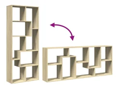 Librería divisora madera ingeniería roble Sonoma 67x25x161,5 cm