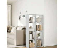 Librería divisora madera ingeniería blanco 69,5x29x137,5 cm