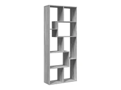 Librería divisora madera ingeniería gris Sonoma 67x25x161,5 cm